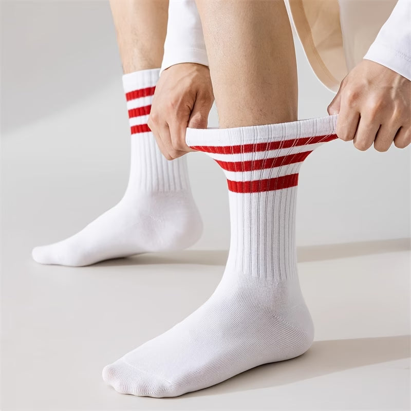 Sport Stripe Performance Crew Socks – 5 Pairs