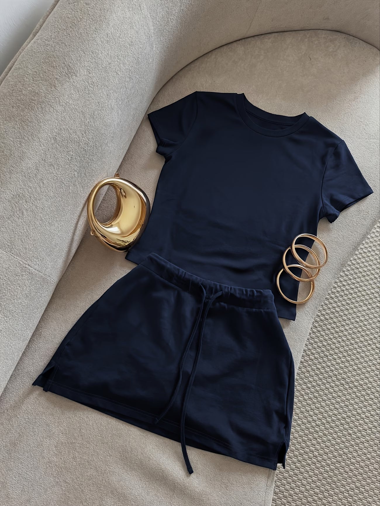 Women's Court Ready Pickleball Tee & A-Line Skirt 2-Piece Set