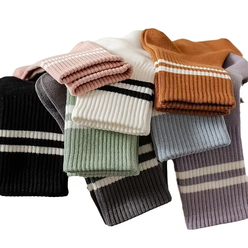 GripFit Pilates Crew Socks – 5 Pairs