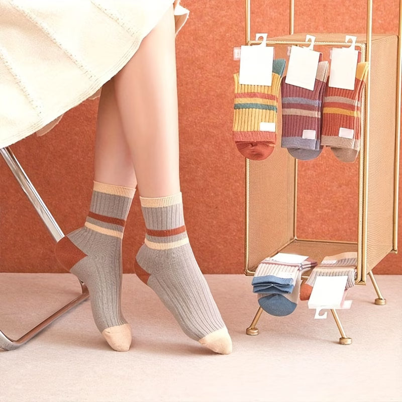 Multicolor Over-the-Knee Socks – 5 Pairs