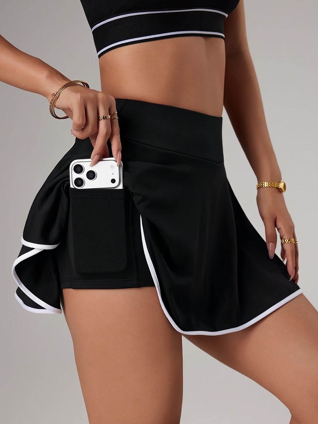 ColorBlock Performance Skort with Pockets