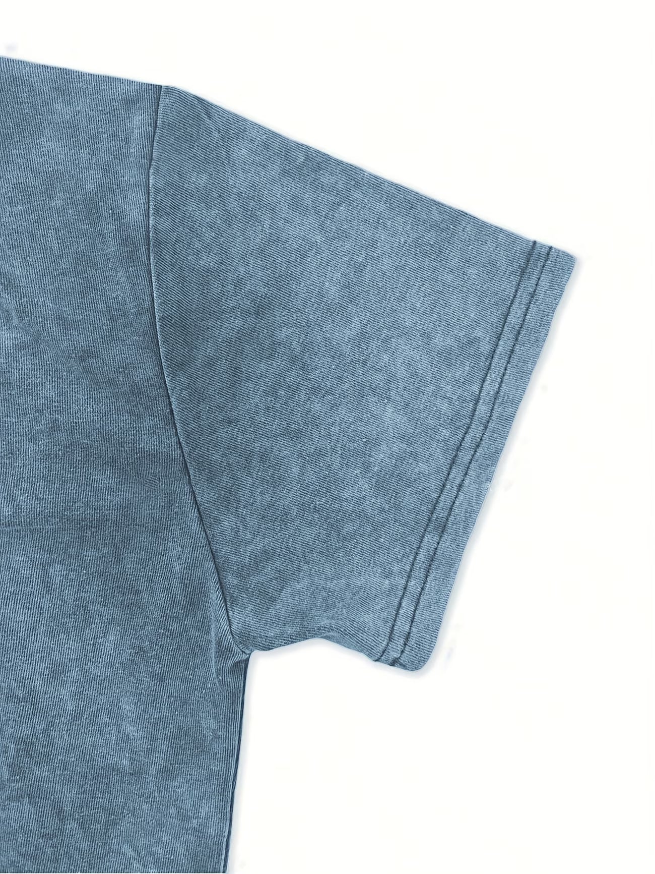 Happy Letter Print Washed T-Shirt
