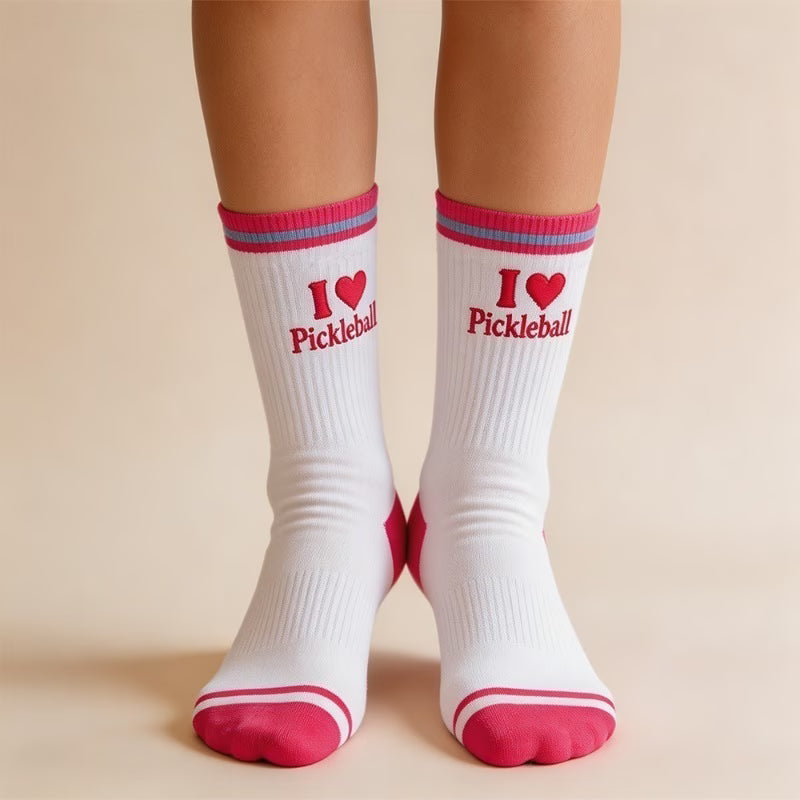 Pickleball ColorBlock Crew Socks – 3 Pairs