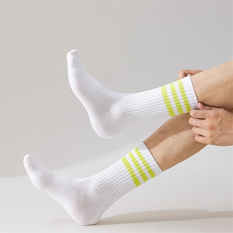 Sport Stripe Performance Crew Socks – 5 Pairs