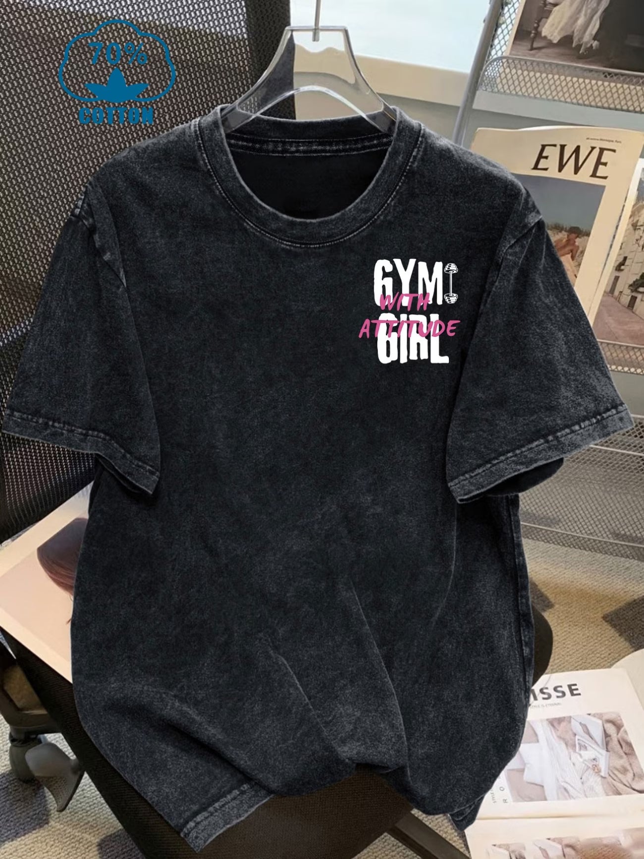 Soft Washed Black Casual Tee