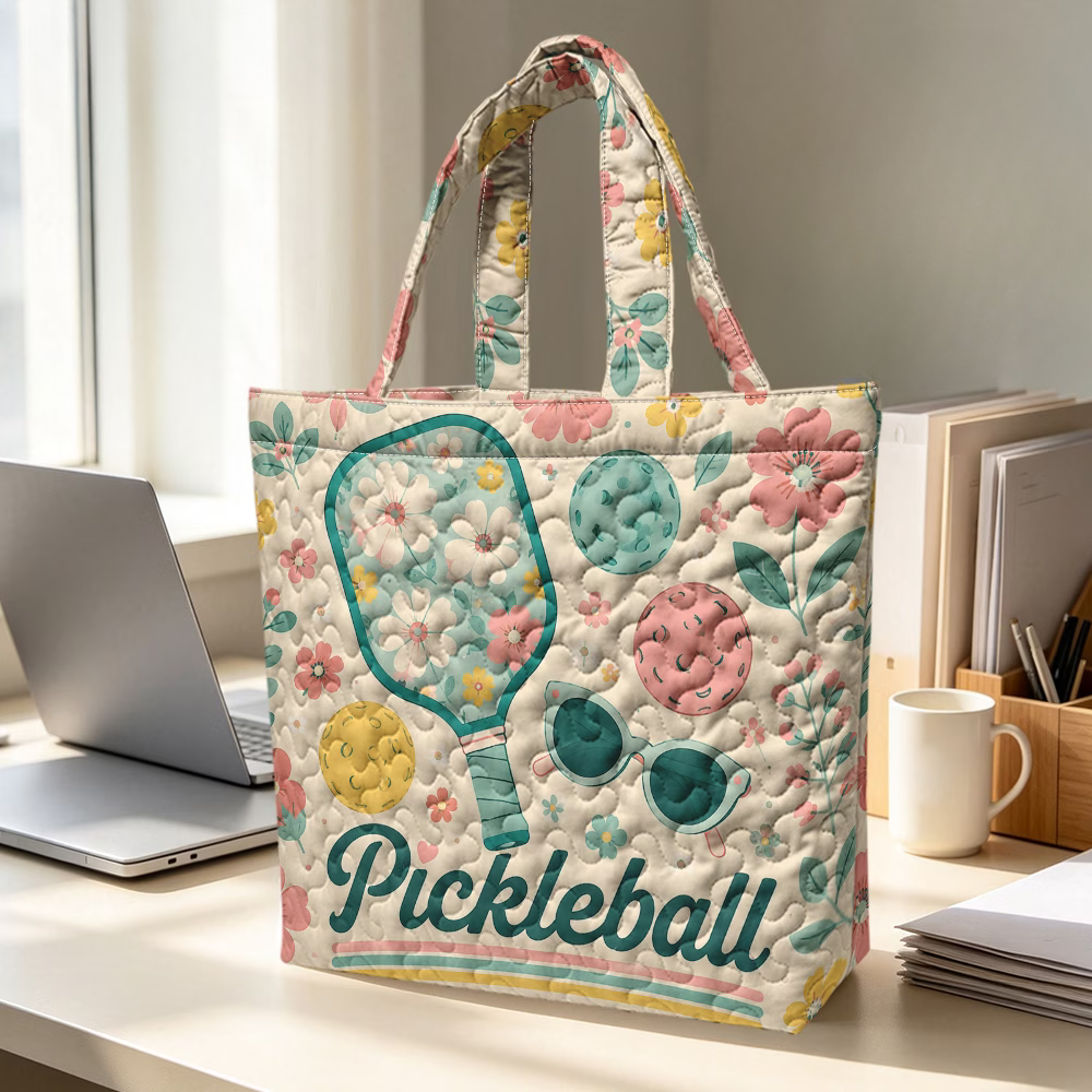 Quilted Pickleball Everyday Tote